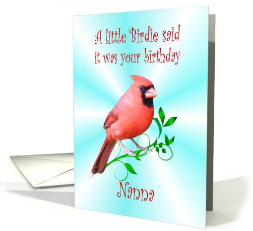 Nanna Birthday - Cardinal card (455546)