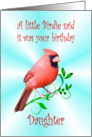 Daughter Birthday - Cardinal card