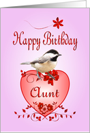 Aunt Birthday - Chickadee card