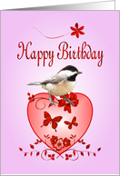 Happy Birthday - Chickadee card