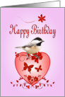 Happy Birthday - Chickadee card