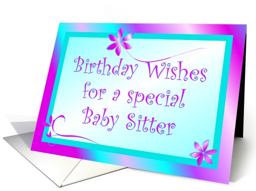Birthday - Baby Sitter card (474349)