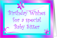 Birthday - Baby Sitter card