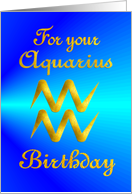 Birthday - Aquarius card