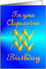 Birthday - Aquarius card