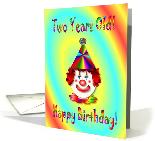 Birthday Two Year Old - Clown card (478124)