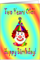 Birthday Two Year Old - Clown card