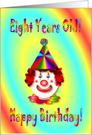 Birthday Eight Year Old - Clown card