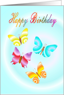Happy Birthday - Butterflies card