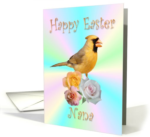 Nana Happy Easter Cardinal Roses card (545383)