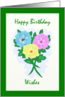 Happy Birthday Wishes Flowers card