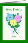 Happy Birthday Niece Flowers card
