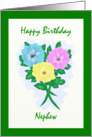 Happy Birthday Nephew Flowers card