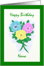 Happy Birthday Nana Flowers card