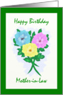 Happy Birthday Mother-in-Law Flowers card
