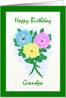 Happy Birthday Grandpa Flowers card