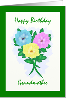 Happy Birthday Grandmother Flowers card
