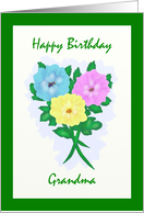 Happy Birthday Grandma Flowers card