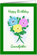 Happy Birthday Grandfather Flowers card