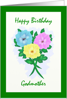 Happy Birthday Godmother Flowers card