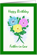 Happy Birthday Father-in-Law Flowers card