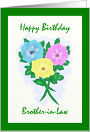 Happy Birthday Brother-in-Law Flowers card