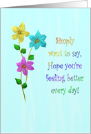 Get Well Flowers card