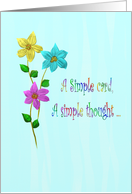 I’m Sorry Apology Flowers Simple card