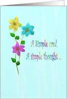 I Miss You Flowers Simple card