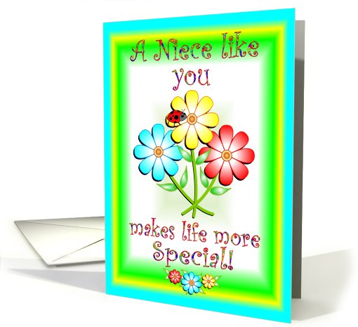 Happy Birthday Niece Flowers card (587055)
