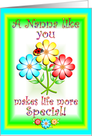 Happy Birthday Nanna Flowers card