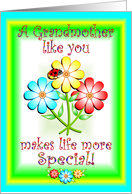 Happy Birthday Grandmother Flowers card