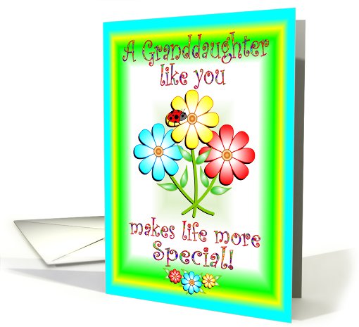 Happy Birthday Granddaughter Flowers card (587122)