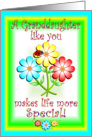 Happy Birthday Granddaughter Flowers card