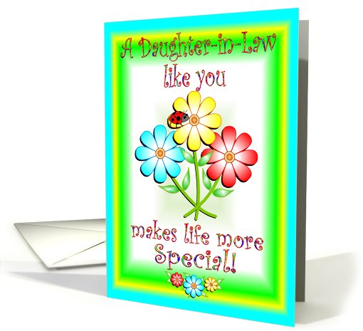 Happy Birthday Daughter-in-Law  Flowers card (587130)