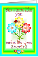 Happy Birthday Aunt Flowers card
