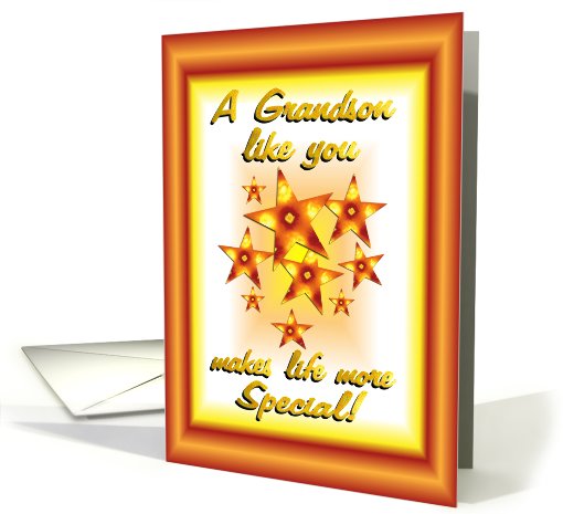 Happy Birthday Grandson Stars card (587167)