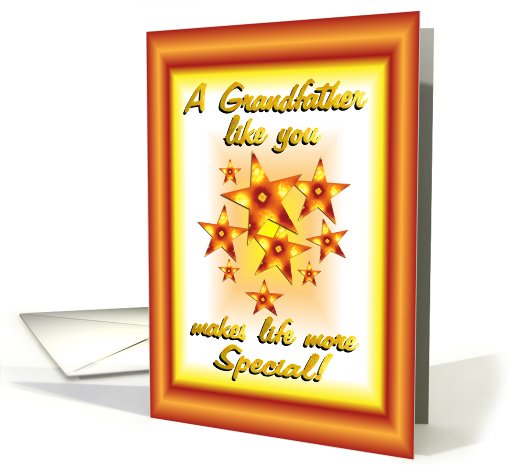 Happy Birthday Grandfather Stars card (587172)