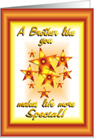 Happy Birthday Brother Stars card