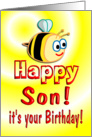 Son Birthday Bee Cute card