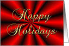 Christmas, Happy Holidays, Red starlight card