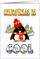 Christmas Happy Holidays Penguin Cute card