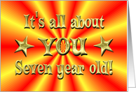 Seven Year Old Birthday Gold Star card