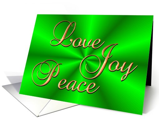 Christmas Love Joy Peace Green card (697280)