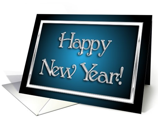 Happy New Year Black and Silver card (709978)