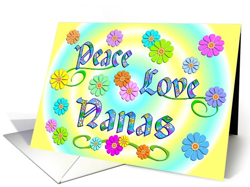 Nana Birthday Flowers Peace Love card (748733)