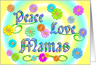 Mama Birthday Flowers Peace Love card