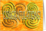 Congratulations Bright Shiny Colorful card