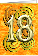 Birthday 18 Years Old Bright Shiny Colorful card
