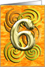Birthday 6 Years Old Bright Shiny Colorful card